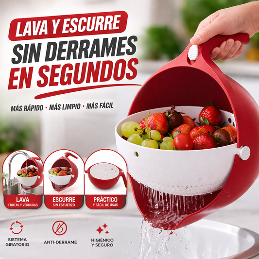 Lava y Escurre Sin Derrames en Segundos